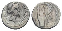 Roman Republican M. Junius Brutus (died 42 BC). Denarius (Silver, 18.45 mm, 3.45 g) military mint moving with Brutus in Lycia, struck under Q. Servilius Caepio, spring-early summer 42 BC. LEIBERTAS in