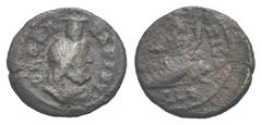 The Staffieri Collection of Alexandrian Coins, 298-618 AD. Time of Maximinus II Daia, 310-313. 1/8 Nummus (AE, 12.29 mm, 0.83 g) Alexandria, circa 310-312. DEO SANCTO SERAPIDI Bearded and Draped bust 
