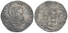Italy ITALY, Napoli (Kingdom). Filippo II di Spagna. 1554-1598. Mezzo ducato (Silver, 32.85 mm, 14.92 g). First Period. Napoli (Naples) mint. Struck 1554-1556. PHILIP R AN[G] FR NEAP PR HIS Bareheaded