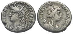 Staffieri Collection of Roman Alexandria Egypt. Alexandria. Nero, 54-68. Tetradrachm (Billon, 24.80 mm, 13.03 g). Dated RY 14 (= 67/8). [ΝΕΡ]Ω ΚΛΑΥ ΚΑΙΣ ΣΕΒ ΓΕΡ ΑΥ Radiate bust of Nero to left, wearin