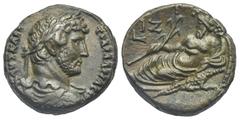Staffieri Collection of Roman Alexandria Egypt. Alexandria. Hadrian, 117-138. Tetradrachm (Billon, 23.93 mm, 13.37 g). Dated RY 17 (= 132/3). ΑΥΤ ΚΑΙϹ ΤΡΑΙ ΑΔΡΙΑ ϹΕΒ Laureate, draped, and cuirassed bu
