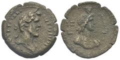 Staffieri Collection of Roman Alexandria Egypt. Alexandria. Antoninus Pius, 138-161. Hemidrachm (Bronze, 27.42 mm, 9.12 g) dated RY 17 (= 153-154) ΑΥΤ Κ Τ ΑΙΛ ΑΔΡ ΑΝΤωΝΙΝΟϹ ϹЄΒ ЄΥϹ Laureate bust of An