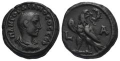 Staffieri Collection of Roman Alexandria Egypt. Alexandria. Gordianus III, as Caesar, 238-244. Tetradrachm (Billon, 22.2 mm, 12.47 g). Dated RY 1 (= 238/9). MAN ΓOPΔIANOC OC CEB Laureate, draped and c