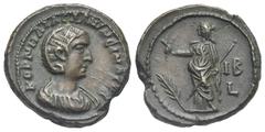 Staffieri Collection of Roman Alexandria Egypt. Alexandria. Salonina Augusta, wife of Gallienus, 254-268. Tetradrachm (Bronze, 23.60 mm, 10.43 g) dated RY 12 (= 264-265) ΚΟΡΝΗΛΙΑ ϹΑΛωΝЄΙΝΑ ϹЄΒ Diademe