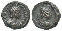 Staffieri Collection of Roman Alexandria Egypt. Alexandria. Zenobia, 270-272. Tetradrachm (Bronze, 21.30 mm, 10.00 g) dated RY 5 (= 272) struck under Vabalathus. ϹЄΠΤΙΜΙΑ ΖΗ ΝΟΒΙΑ ϹЄΒ Draped and diade