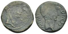 Roman Republic Roman Republic. C. Caesar Octavianus. Uncertain denomination (Bronze, 28.18 mm, 9.92 g). Uncertain mint (Italy ?). Circa 38 BC. Bearded head of Octavian right; before, CAESAR; behind, D