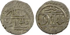 Islamic - Ottoman Empire OTTOMAN EMPIRE: Mehmet I, 1413-1421, AR akçe (0.94g), Balad, AH816, A-1299.1, rare variety, with the date numerals 816 arranged vertically, VF, RR.