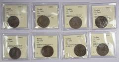 Islamic - Ottoman Empire OTTOMAN EMPIRE: COUNTERMARKED COINS: LOT of 31 countermarked AE coins, all ca. 1880's, with twelve 5-para (incl. three from Egypt), seven 10-para (one from Egypt), seven 20-pa
