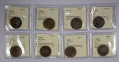 Islamic - Ottoman Empire OTTOMAN EMPIRE: COUNTERMARKED COINS: LOT of 31 countermarked AE coins, all ca. 1880's, with twelve 5-para-sized coins (incl. two Egypt 5 para, a 4-para, and a Greece 5 lepta, 