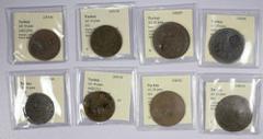 Islamic - Ottoman Empire OTTOMAN EMPIRE: COUNTERMARKED COINS: LOT of 33 countermarked AE coins, all ca. 1880's, with eleven 5-para-sized coins (incl. an Egypt 4 para and a brass token), ten 10-para, n