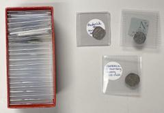 Group Lots - Ancient ANCIENT & MEDIEVAL: LOT of 41 coins, including Ancient: Roman Imperial (2: Nerva denarius, Maximinus sestertius), Roman Provincial (4 AEs), Byzantine (2 AEs), Greek (3 AEs), Bospo