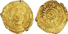 Islamic - Egypt & Syria FATIMID: al-Mustansir, 1036-1094, AV 1/4 dinar (0.91g), Masini (Messina), blundered date, A-721, Nicol-2098 (same dies), two concentric circular inscriptions around central pel