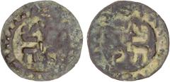 World Coins - Asia, Mid-East, North Africa PALESTINE: Ottoman Period, brass 1/2 para token (0.55g), ND (ca. 1875-1910), Hafner-CC16, Z'dakah Charity, hand hammered uniface token struck with wooden die
