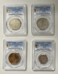 Islamic - Rum (Anatolia) & Ottoman TURKEY: LOT of 4 certified coins, all PCGS-certified, including Ahmed III: AR yirmilik (20 para), AH1115 initial XXXV, KM-153, AU Detail (cleaned); Selim III: AR 20 