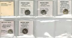 INDO-GREEK: LOT of 5 silver drachms, Hermaios B-11B & 11M (2 pcs), Apollodotus B-2I, Straton II, B-1, and Straton II & Straton III, B-6C, average vf, lot of 5 coins, ex. John Page Collection.