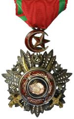 TURKEY: Abdul Mejid, 1839-1861, Mecidiye Nisani order, AH1268 (1852), Order of the Medjidie, 4th Class, civil issue, stamp of Ottoman mint on reverse. Star-shaped design with Sultan Abdul Mejid's roya