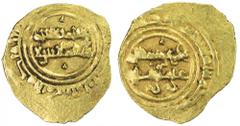 FATIMID: Anonymous, ca. 1038-1040, AV ¼ dinar (0.92g), Siqilliya, AH(43)1, A-718N, Spahr-33, De Luca-323, believed to be the issue of a local amir in opposition to the Fatimid caliph al-Mustansir, EF,