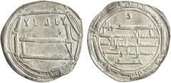 Islamic - Umayyad & Abbasid ABBASID: al-Rashid, 786-809, AR dirham (2.82g), "Madinat al-Salam", AH180, A-219E, North African imitation, struck during the 180s and perhaps also the 190s, closely resemb
