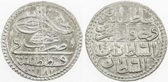 Ottoman Empire TURKEY: Abdul Hamid I, 1774-1789, BI 5 para, AH 1187 year 14, KM-380, lustrous, AU, ex Hans Wilski Collection.