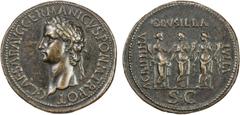Ancient - Greek and Roman PADUAN & LATER IMITATIONS: ROMAN EMPIRE: Caligula, 37-41 AD, AE cast "sestertius" (19.71g), Lawrence 9; Klawans-2, Paduan medal after Giovanni Cavino, imitating Caligula sest