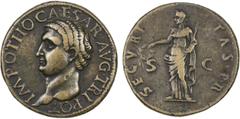 Ancient - Greek and Roman PADUAN & LATER IMITATIONS: ROMAN EMPIRE: Otho, 69 AD, AE cast "sestertius" (22.05g), Lawrence-24 var; Klawans-5, Paduan medal after Giovanni Cavino; bare head of Otho left, I