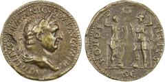 Ancient - Greek and Roman PADUAN & LATER IMITATIONS: ROMAN EMPIRE: Vitellius, 69 AD, AE cast "sestertius" (21.35g), Lawrence-27; Klawans-1, Paduan medal after Giovanni Cavino, imitation of Vitellius s