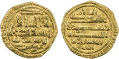Islamic - Egypt & Syria FATIMID: al-Mu'izz, 953-975, AV dinar (3.61g), [Sijilmasa], AH357, A-697.2, Nicol-279, always without mint name, but this style was struck only at Sijilmasa, lightly creased, V