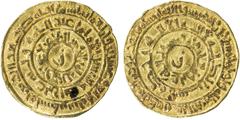 Islamic - Egypt & Syria FATIMID: al-Zahir, 1021-1036, AV dinar (4.03g), Filastin, AH424, A-714.2, Nicol-1505, with Arabic letter "Z" in center both sides, bold strike, perfectly centered, choice VF, S