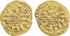 Islamic - Egypt & Syria FATIMID: al-Mustansir, 1036-1094, AV ¼ dinar (1.00g) (Siqilliya), DM, A-722, stellate type, VF.
