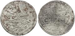 Islamic - Anatolia & Ottoman EGYPT: Mahmud II, 1808-1839, AR qirsh (40 para) (5.40g), Misr, AH1223 year 5, KM-180, UBK-97.04, one-year type, with finer dies, design derived from the contemporary Ottom
