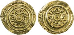 Islamic - Egypt & Syria FATIMID: al-Mustansir, 1036-1094, AV ¼ dinar (0.87g) (Siqilliya), DM, A-721, polished, VF.