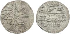 Islamic - Ottoman Empire TURKEY: Ahmed III, 1703-1730, AR akçe (0.18g), AH1115, KM-135, NP-524, toned, initial letter VII, AU.
