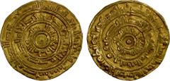 Islamic - Egypt & Syria FATIMID: al-Mustansir, 1036-1094, AV dinar (3.94g), Misr, AH444, A-719A, Nicol-2126, slightly uneven surfaces, full strike, VF.