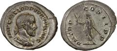 Ancient - Greek & Roman ROMAN EMPIRE: Pupienus, April-July 238, AR denarius (2.92g), Rome, RIC-5, laureate, draped and cuirassed bust right, IMP C M CLOD PVPIENVS AVG // Pupienus standing left, holdin