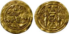 Ancient - Persia SASANIAN KINGDOM: Khusro I, 531-579, AV imitative dinar (3.96g), based on type Göbl-196, jeweler's imitation of a silver drachm of SK mint (Sijistan) of regnal year 27, actual origin 