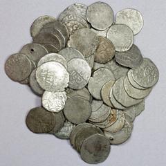Group Lots - Islamic BAHRI MAMLUK: Muhammad I, 3rd reign, 1310-1341, LOT of 77 silver dirham coins, A-920, interesting study lot, usual crude strike for type, retail value $400, lot of 77 coins.
