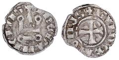 Kreuzfahrer Athen,Herzogtum Gui II. de la Roche, 1287-1308 Denier Tournois, Theben. sehr schön, kl. Randfehler. Metcalf 1067.