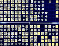 Lots antiker Münzen Lots antiker Münzen, Römer, Republik Sammlung auf 4 Schubern. 155 Münzen, davon 150 versch. Denare, 1 Quinar und 4 Bronzemünzen. Die meisten bestimmt, teils mit Provenienzangabe (o