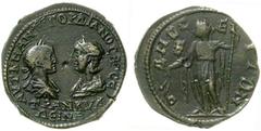 Provinzialrömische Münzen Thrakien Odessus Gordian III. 238-244. Gordian III. 238-244. Pentassarion 238/244. Brb. Gordian und Tranquillina gegenüber/Ceres steht l. sehr schön/vorzüglich