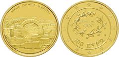 Ausländische Goldmünzen und -medaillen Griechenland Republik 1973 bis heute. 100 Euro 2004 auf die Olympischen Sommerspiele in Athen. Krypta. 10 g. Feingold. KM 195, Schön 156. Mit Zertifikat. Poliert