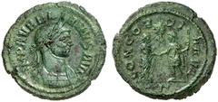 ROMAN COINS ROMAN EMPIRE AURELIANUS, 270-275 As, 275. AE 7.89 g. IMP AVRELIANVS AVG Laureate, cuirassed bust r. Rev. CONCOR-DI-A AVG / G Severina, wearing long dress and mantle, standing r. and claspi