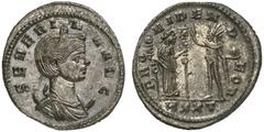 ROMAN COINS ROMAN EMPIRE SEVERINA, wife of Aurelianus, 270-275 Aurelianus, Ticinum , 274. AR/AE 3.83 g. SEVERI-N-A AVG Draped, diademed bust r. on crescent. Rev. PRO-VIDEN - D-EOR / VIXXT Fides standi