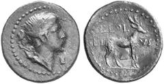 GREEK COINS UNDER ROMAN RULE CRETA AND CYRENAICA No.: 305 Estimation: $ 600 CNOSSUS. L. Lollius. Large bronze, about 37-34 BC. AE 11.08 g. Diademed head of Artemis r., hair in chignon at back of head,