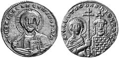 BYZANTINE COINS NICEPHORUS II PHOCAS, 963-969 No.: 440 Estimation: $ 850 Histamenon, about 964-969. AV 4.44 g. Similar to previous. Rev. +Q?OTOC' bHQ' nICHF, d?S Facing busts of Virgin, nimbate, weari