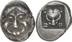 The Prospero Collection of Ancient Greek Coins. ATTICA. Athens (c.525 B.C.), Silver Tetradrachm, 17.26g,. Gorgoneion facing. Rev. Forepart of a panther, and paws, facing; within an incuse square (Selt