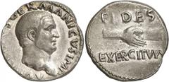 ANCIENT COINS. ROMAN. Vitellius (A.D. 69), Silver Denarius, 3.54g, 6h. Struck late April to December 20th, A.D. 69. A VITELLIVS GERMANICVS IMP , bare-headed bust of Vitellius facing right. Rev. FIDES 