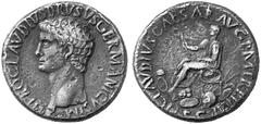 ANCIENT COINS ROMAN COINS IMPERIAL COINAGE NERO CLAUDIUS DRUSUS, father of Claudius, † 9 B. C. No.: 269 Estimate: $ 1500 d=34 mm Sestertius, posthumous, struck under Claudius, 42-43. AE 26.12 g. NERO 