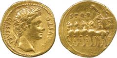 ANCIENT COINS. Roman Coins. Mint of Rome unless otherwise stated. A ugustus (27 B.C. – A.D. 14), Gold Aureus, 7.86g, 5h.Mint of Colonia Patricia, Spain, struck 18 B.C. CAESARI AVGVSTO , head of August