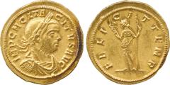ANCIENT COINS. Roman Coins. Mint of Rome unless otherwise stated. Tacitus (A.D. 275-276), Gold Aureus, 4.60g, 5h.Mint of Gaul.Struck A.D. 275-276. IMP C M CL TACITVS , bust of Tacitus facing right, la