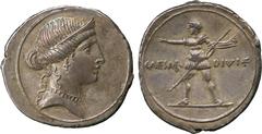 ANCIENT COINS.ROMAN COINS. Mint of Rome unless otherwise stated. Octavian, Silver Denarius, 3.71g, 9h.Minted at Brundisium or Rome.Struck c.32-29 B.C.Bust of Venus facing right, wearing a diadem and a